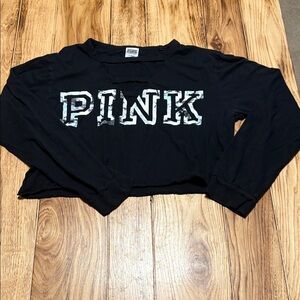 PINK Victoria's Secret Black Crop Top